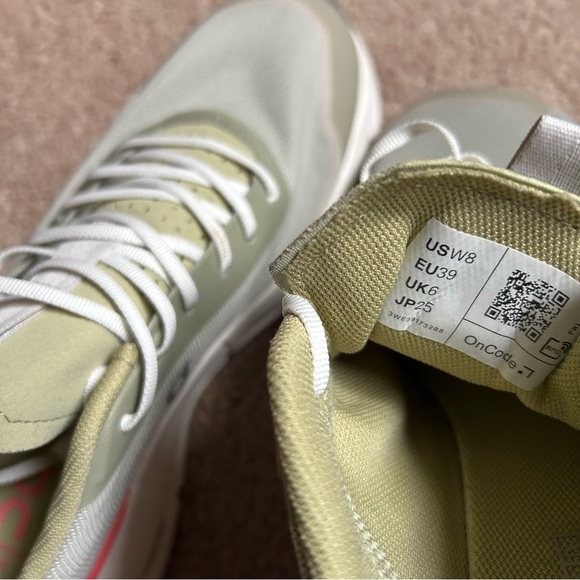 On Running Women’s Cloudnova Form 2 Lace-Up Sneakers in Chalk / Salmon Size 8 - Picture 13 of 14